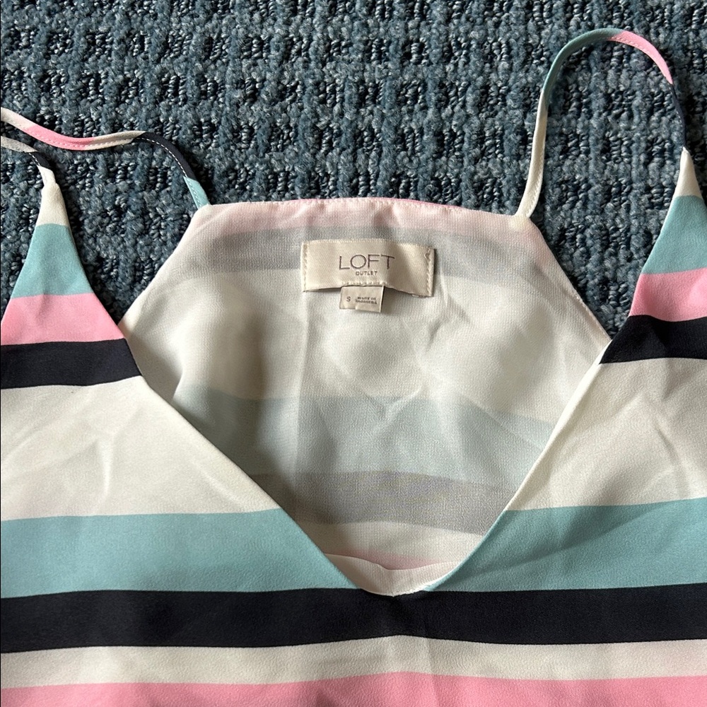 LOFT Multicolor Striped Camisole